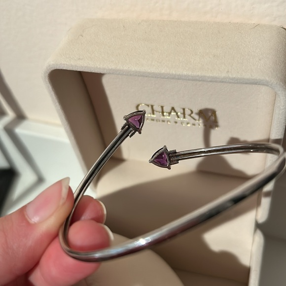 Amethyst and silver bracelet - Picture 3 of 3